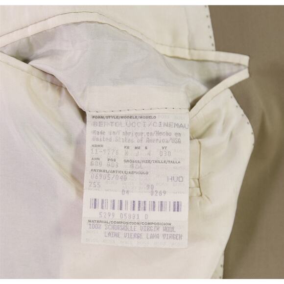 Hugo Boss Solid Tan Super 100's Wool 2-Btn Suit 46L - Picture 8 of 9